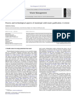 Process and Technological Aspects of Municipal Solid Waste Gasification. A Review