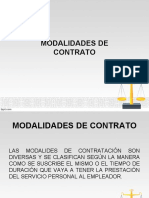 Modalidades de Contrato