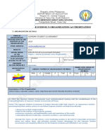 Application For School's Organization Accreditation