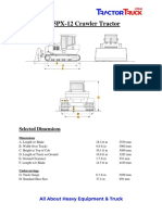 Komatsu D65PX-12 Crawler Tractor: Selected Dimensions