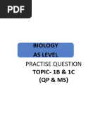 Biology As Level: Practise Question