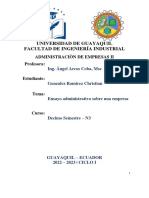 Tarea Adm de Empresas - Ensayo Administrativo