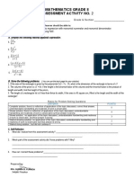 Mathematics Grade 8 Assessment Activity No. 2: 3 X 6 X 6 y 2 y 2 (x+1) (Y+5) (Y 5) (Y+5) 2x (X 4) 16