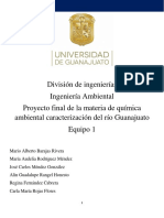 Proyecto Final de Química Ambiental Determinación de Calidad de Agua en Un Cuerpo