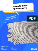 Preguntas de La Clase - Texto Argumentativo