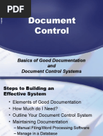 Document Control: Basics of Good Documentation and Document Control Systems