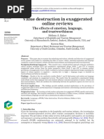 Value Destruction in Exaggerated Online Reviews: The Effects of Emotion, Language, and Trustworthiness