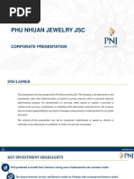 Phu Nhuan Jewelry JSC: Corporate Presentation