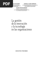 La Gestión de La Innovación y La Tecnología en Las Organizaciones