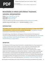 Bronchiolitis in Infants and Children - Treatment, Outcome, and Prevention - UpToDate