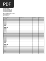 Unofficial Transcript Template