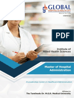 Institute of Allied Health Sciences: Master of Hospital Administration