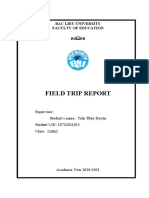 Field Trip Report Cover