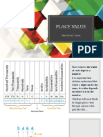 Place Value: Maria Elvie E. Sienes