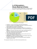 Composition of Atmosphere Notes