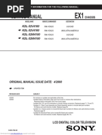 Service Manual: KDL-52V4100 KDL-52V4100 KDL-52W4100 KDL-52W4100