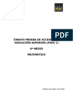 Ensayo Paes Matemática 1 2022