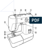 Maquina de Coser Con Sus Partes