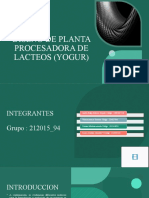 Diseño de Planta Procesadora de Lacteos (Yogur