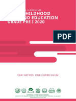 Early Childhood Care and Education: Grade Pre I 2020