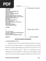 Petition For Writ of Mandamus KSAT Lawsuit