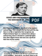 Issues and Controversies About The Heroism of Dr. Jose Rizal