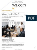 Visas in The UAE: Tourist Guide - Information