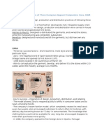 Supply Chain Practices of Three European Apparel Companies