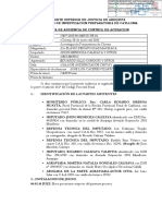 Corte Superior de Justicia de Arequipa Juzgado de Investigacion Preparatoria de Caylloma Acta de Audiencia de Control de Acusacion