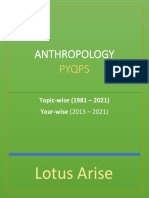 Anthropology Optional Question Paper With Topic Wise 1981 - 2021