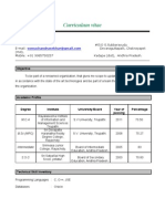 Curriculum Vitae: S.Chandra Sekhar