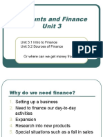 3.2 Sources of Finance 1