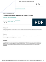 Common Causes of Swelling in The Oral Cavity