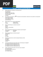 Electric Current and Its Effects - MCQ