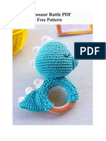 Crochet Dinosaur Rattle PDF Amigurumi Free Pattern