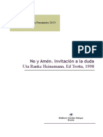 No y Amén Invitacion A La Duda Uta Ranke Heinemann