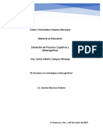 Ensayo El Docente y Las Estrategias Metacognitivas