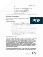 2011-03-07 City West Hollywood Resolution Agenda (LGBT Civil Rights - American Equality Bill)