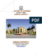 Courses in Osmania University