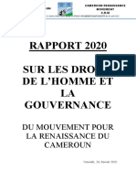 Rapport 2020 MRC Droits de Lhomme Et Gouvernance