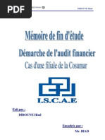 Démarche de L - Audit Financier Cas D - Une Filiale de La Cosumar