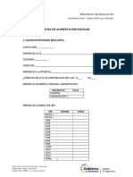 Ficha de Alimentacion Escolar