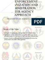 Law Enforcement Organization and Administration Inter Agency Approach