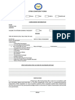 LTFRB Complaint Form