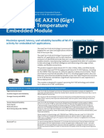 Intel WiFi 6E AX210 Commercial Temp Embedded Module - Product Brief - 0622