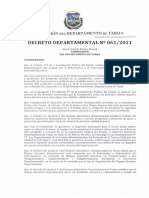 Decreto Departamental #061 2021