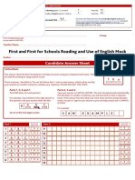 B2 Reading and UoE Answer Sheet (Fillable)