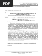 Carta para Sindicato