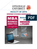 MBA Business Analytics