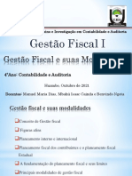 Gestão Fiscal e Suas Modalidades1